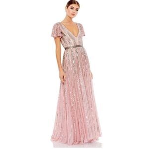 Mac Duggal 5444 Rose Pink/ Size 16